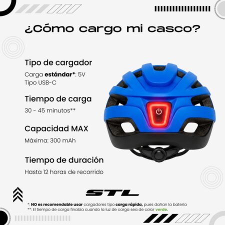 CASCO STL CON LUZ RECARGABLE - Imagen 3