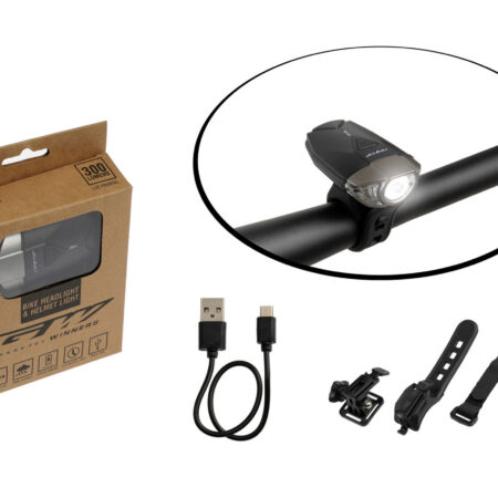 LUZ DELANTERA USB 300LM EBL-039 ALUMINIO GW
