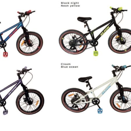 BICICLETA MTB RIN 20 SLICK 7 VELOCIDADES FRENOS DISCO MECANICO